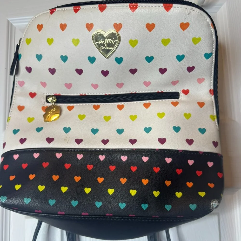 Betsey Johnson Hearts Backpack - Picture 1 of 4